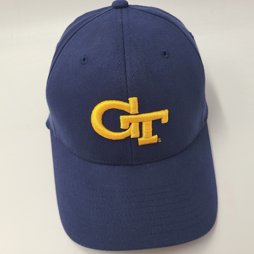 Georgia Tech Yellow Jackets Hat Fitted (Seems L-XL) Nike Blue Yellow NCAA Men